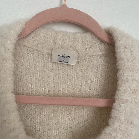 Wilfred cream alpaca cropped cardigan (med) - Picture 2 of 5
